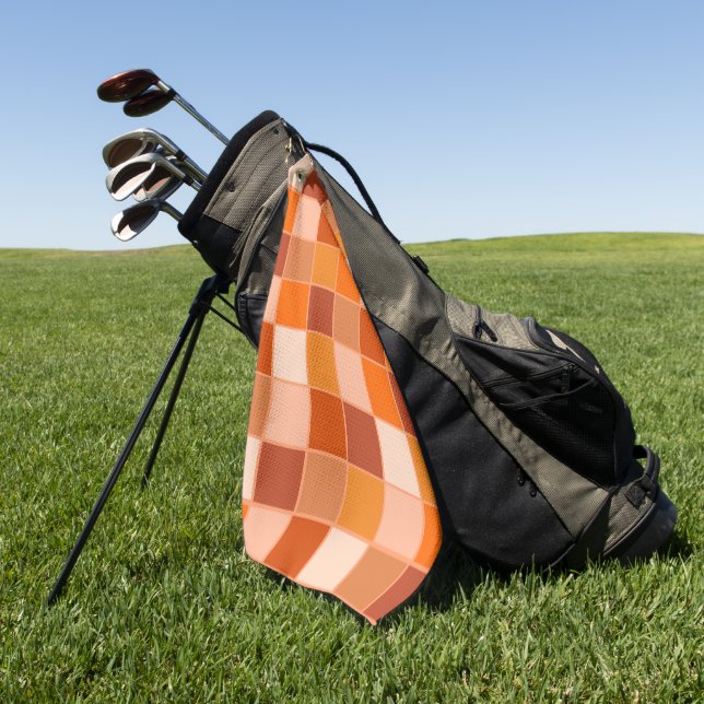 Toalla De Golf Sombras de plazas Naranjas (Verde)