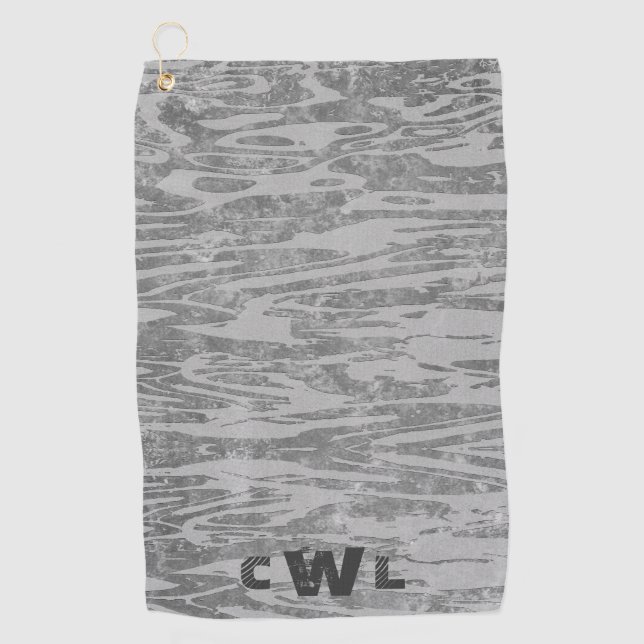 Toalla De Golf Sombras del patrón gris de madera (Anverso)