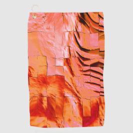 Toalla De Golf Sombroso color salmón en textura de mosaico suave 