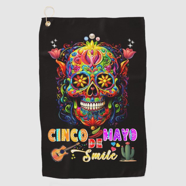 Toalla De Golf Sonrisa de Cinco De Mayo (Anverso)