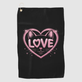 Toalla De Golf Sparkling Cat Love