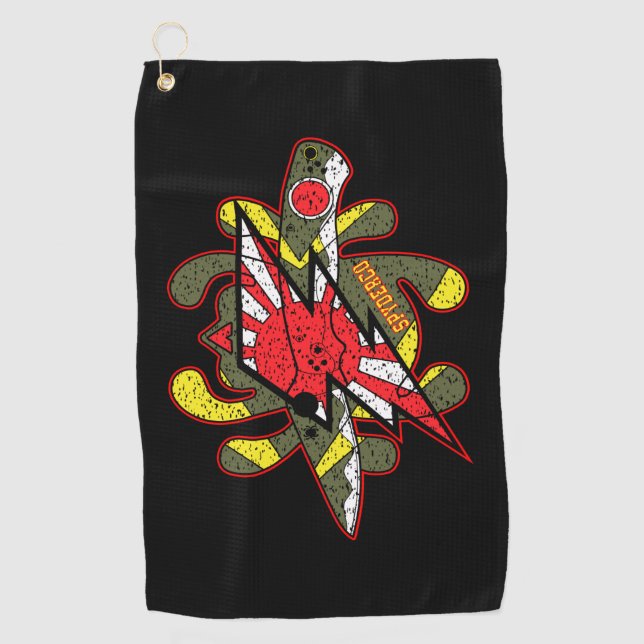 Toalla De Golf Spyderco Knives Kamikaze Zero  (Anverso)