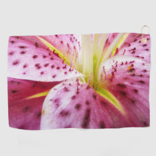 Toalla De Golf Stargazer Lily Bright Magenta Floral
