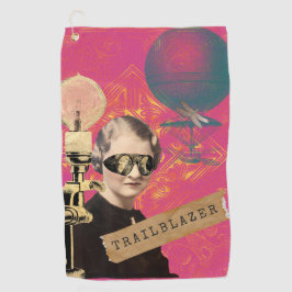Toalla De Golf Steampunk Woman Trailblazer Pop Art