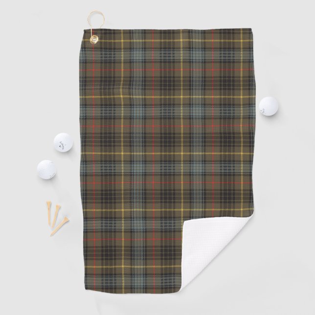 Toalla De Golf Stewart Hunting Weathered Tartán Plaid Pattern (In situ)