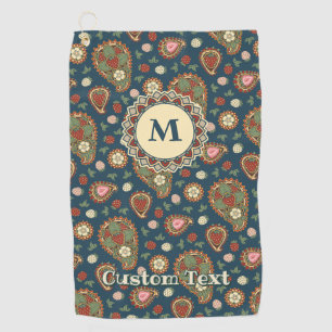 Toalla de golf Strawberry Paisley Pattern