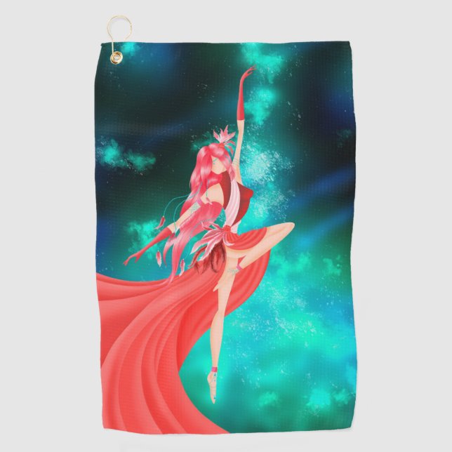 Toalla De Golf Stunning Pink Ballerina (Anverso)