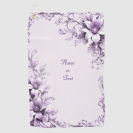 Toalla De Golf Stylish Purple Flowers Golf Towel