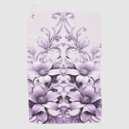 Toalla De Golf Stylish Purple Flowers Golf Towel