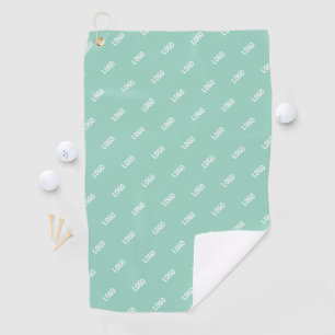 Toalla De Golf Su imagen o logotipo cargado en mosaico   verde az