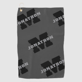 Toalla De Golf Su nombre o nombre comercial | Gris Masculino Mode