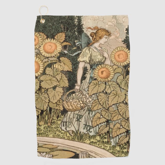 Toalla De Golf Sunflower Art Nouveau Garden Grasset Mujer (Anverso)