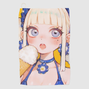 Toalla De Golf Sunny Scoop Anime Chica con vainilla Cone