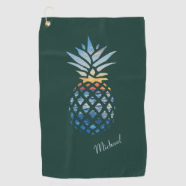 Toalla De Golf Sunset Beach Pineapple Fathers Day Personalizado