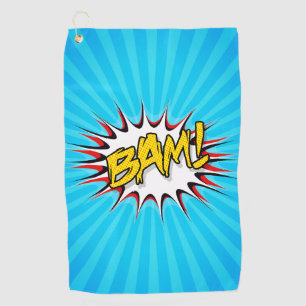 Toalla De Golf ¡Super Hero Classic Bam! Burbuja de acción