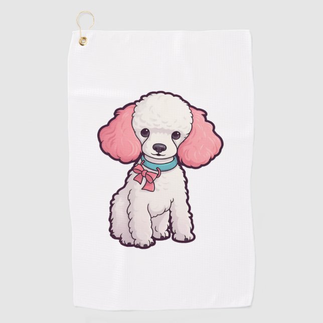 Toalla De Golf Supercúpula de perro caniche (Anverso)