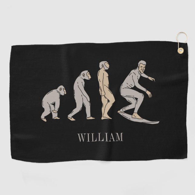 Toalla De Golf Surfing Evolution Surfboard Beach Sports (Horizontal)