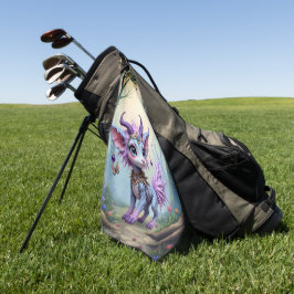 Toalla De Golf Susurro de Lila – Guardián del Bosque Encantado.