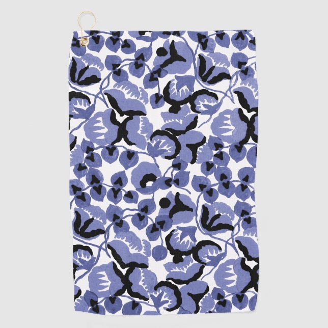 Toalla De Golf Sweet Pea (Periwinkle) Arte Refinado (Anverso)