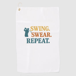 Toalla De Golf Swing. Swear. Repeat. – Snarky Golf Merch