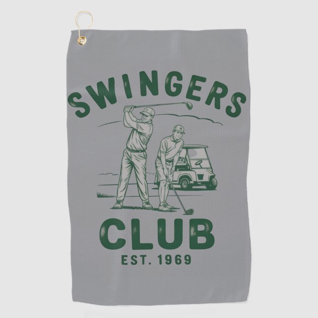 Toalla De Golf Swingers Club Funny Sarcastic Golfing Golfer (Anverso)