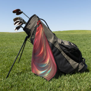 Toalla De Golf Swirl irlandés de resumen rojo