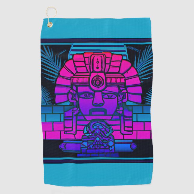 Toalla De Golf Synthwave Pharaoh (Anverso)
