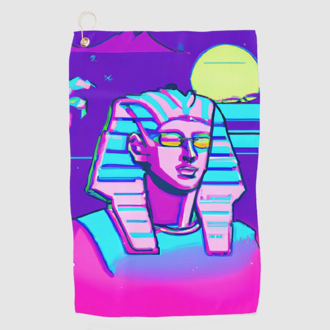 Toalla De Golf Synthwave Pharaoh (Anverso)