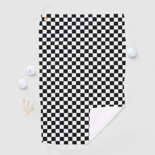 Toalla De Golf Tablero de ajedrez clásico blanco y negro de STayl