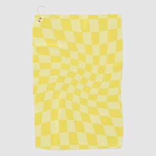 Toalla De Golf Tablero retro Lemon Yellow Pastel Warped