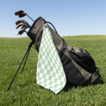 Toalla De Golf Tarjeta de verificación Sage Retro<br><div class="desc">Haga una declaración audaz sobre el campo con nuestra toalla de golf personalizado, que presenta un vibrante patrón de tablero de ajedrez retro que exuda encanto vintage. Esta toalla, elaborada con materiales absorbentes de alta calidad, es tan funcional como elegante, perfecta para mantener los clubes limpios y secos durante el...</div>