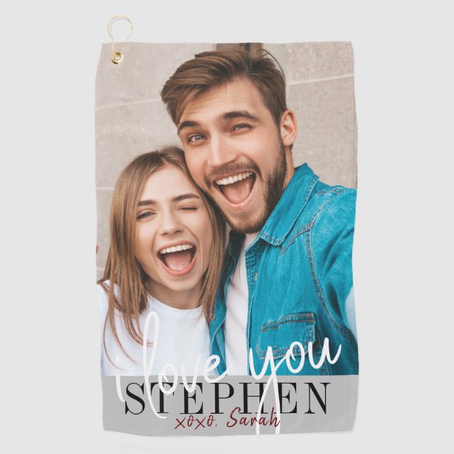 Toalla De Golf Te amo El día de San Valentín. (Anverso)