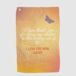 Toalla De Golf Te Amo Mamá Día de la Madre Elegante Moderno.