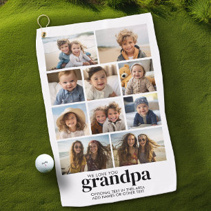 Toalla De Golf Te queremos abuelo - 10 Collages de fotos - modern
