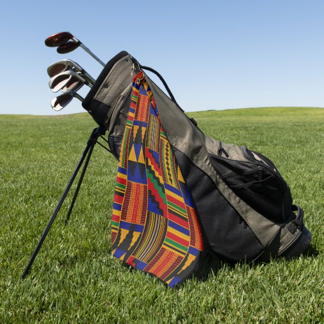 Toalla De Golf Tela Kente de estilo africano (Verde)