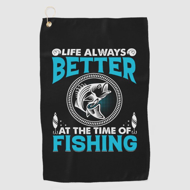 Toalla De Golf Tema de Pesca (Anverso)