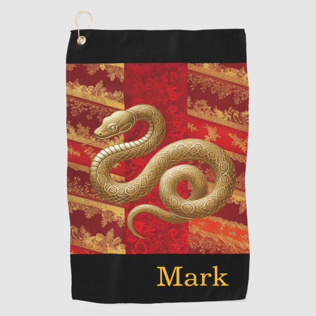 Toalla De Golf Tema del Año Nuevo Chino (Anverso)