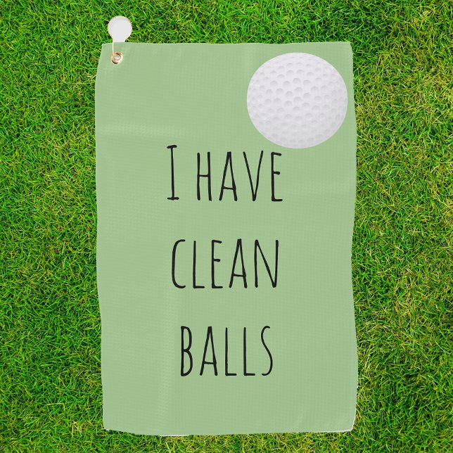 Toalla De Golf Tengo Bolas Limpias Regalo Humor Gracioso (Subido por el creador)
