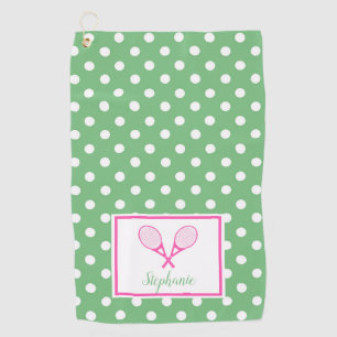 Toalla De Golf Tenis verde y rosa