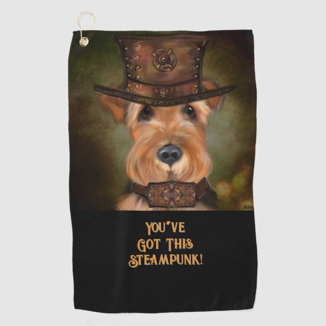 TOALLA DE GOLF TERRIER AIREDALE (Anverso)