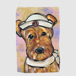 TOALLA DE GOLF TERRIER AIREDALE  