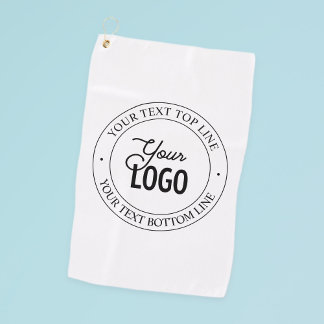 Toalla De Golf Texto de Personalizable y sustitución de logotipos