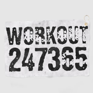 Toalla De Golf Texto escrito y raspado Workout 247365 rústico