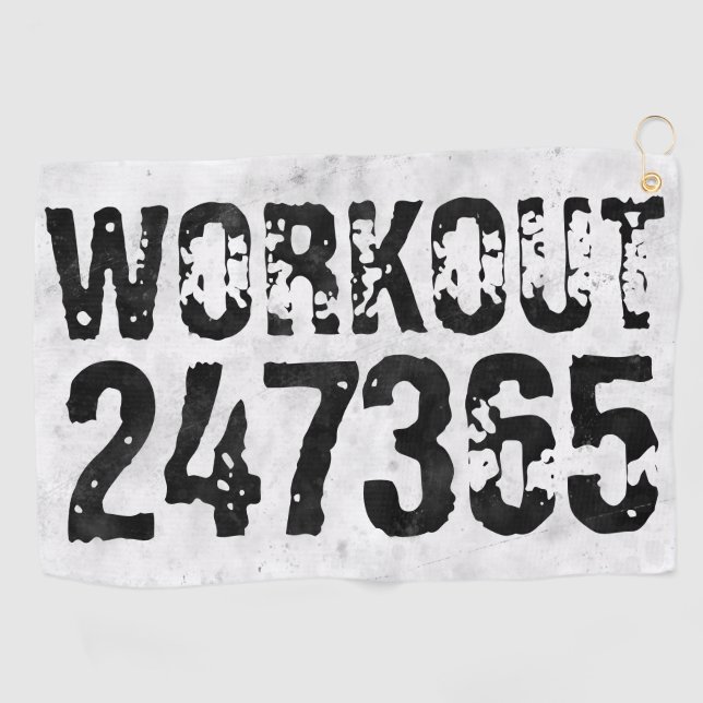 Toalla De Golf Texto escrito y raspado Workout 247365 rústico (Horizontal)