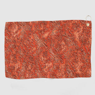 Toalla De Golf textura de pelusa pequeña en rojo cardinal a cobre