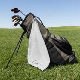Toalla De Golf Textura Purpurina plateada Esparkling blanco brill