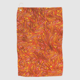 Toalla De Golf Textura roja clara y vívida con tonos amarillos