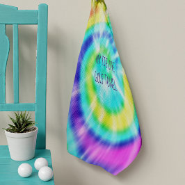 Toalla De Golf Tie Dye Arcoiris Hippie Psicodélico 70