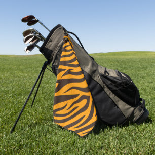 Toalla De Golf Tigre Stripe Naranja negro Patrón de piel de anima