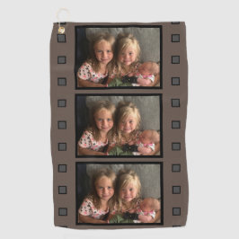 Toalla De Golf Tira fotográfica retro personalizada 3